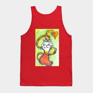 Cat in yellow and red - 2 Tank Top
